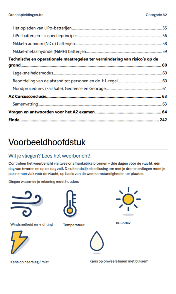 Dronebewijs A2-examen België – Verdiepte theorie, compleet studiemateriaal en 500+ examengerichte vragen en antwoorden - Afbeelding 4