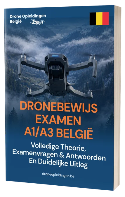 Drone-examen A1/A3 België – Volledige theorie, 500+ examengerichte vragen en antwoorden met duidelijke uitleg