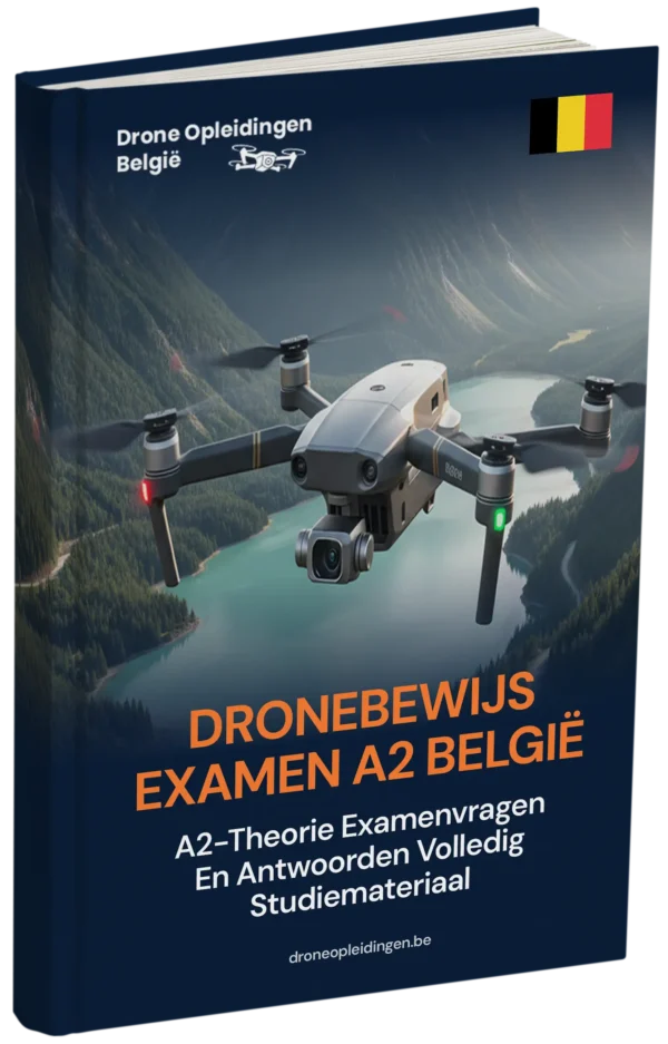 Dronebewijs A2-examen België – Verdiepte theorie, compleet studiemateriaal en 500+ examengerichte vragen en antwoorden